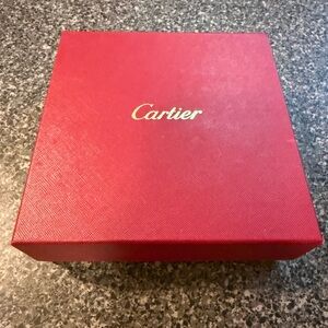 Authentic Cartier Red Gift Box Luxury Storage Display Presentation 7x7x3